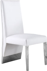 Porsha White Faux Leather Dining Chair