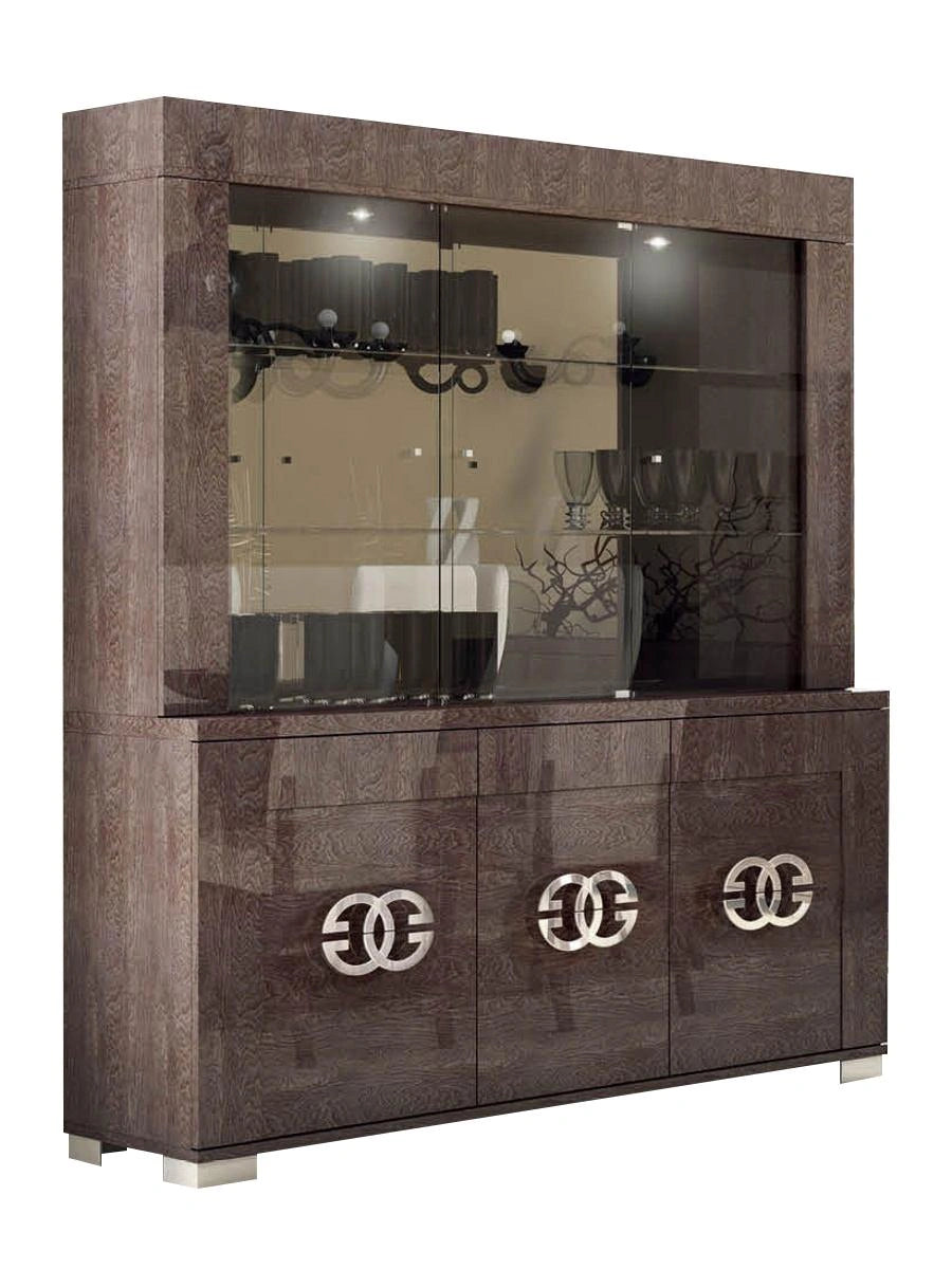 ESF Furniture Prestige 3-Door China in Walnut