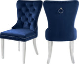 Carmen Navy Velvet Dining Chair