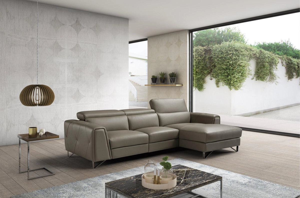J&M Furniture Magic Right Hand Facing Chaise Sectional in Taupe