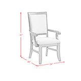 Phillipe Dining Arm Chair with Grey Fabric in Cherry (2 Per Carton)