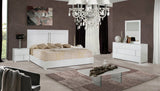 Nicla Italian Modern White Bed