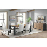 Elements International Breckenridge Dining Table in Black/Oak