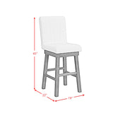 Jemma Swivel Bar Stool with Beige Linen in Dark Espresso (2 Per Carton)