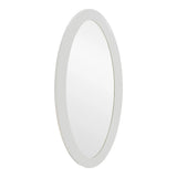 Legend - Modern White High Gloss Oval Mirror