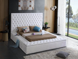 Bliss White Velvet Full Bed (3 Boxes)