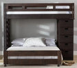 Elements International Cali Kids Twin Loft Bookcase Bed in Brown image