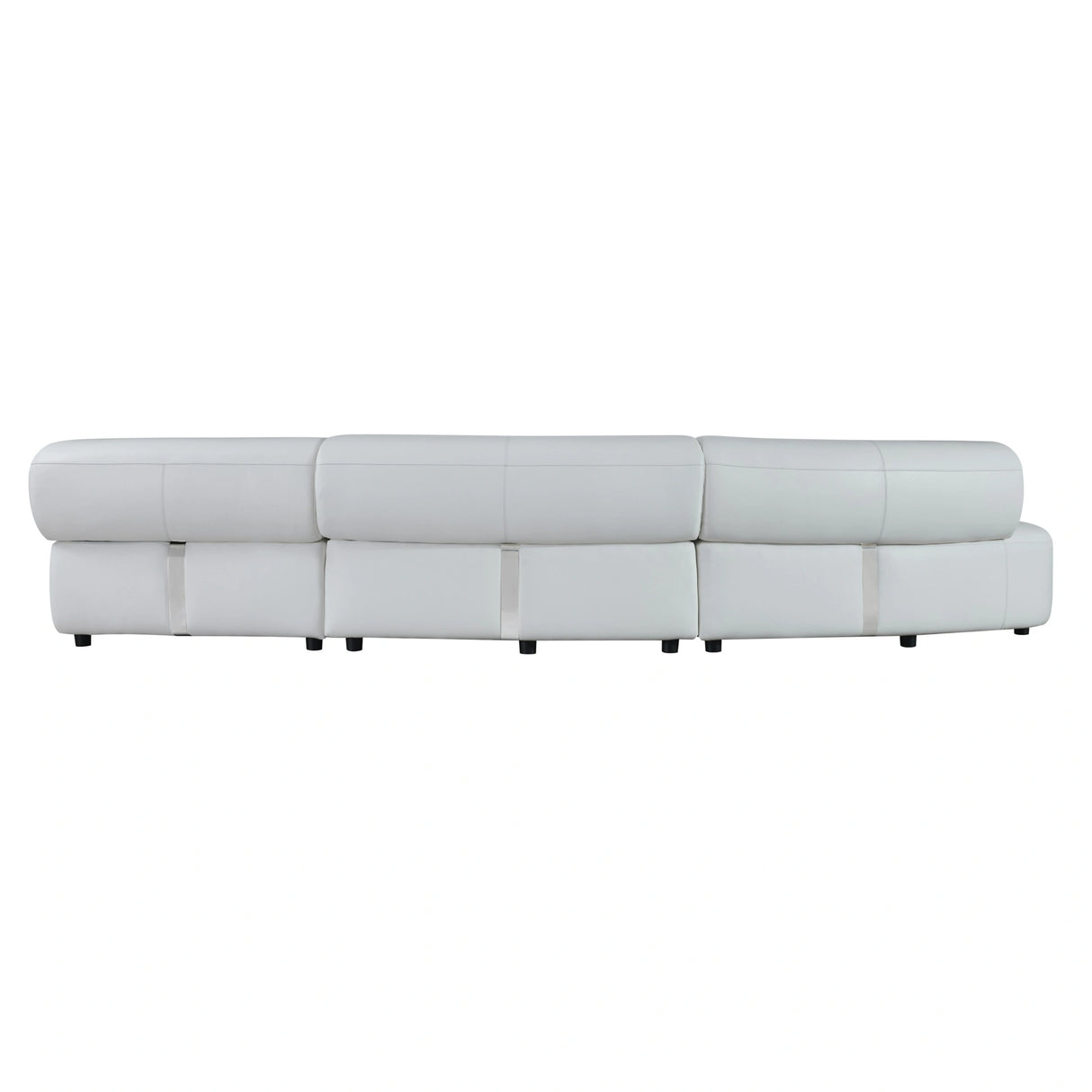 Stuart - Contemporary White Leather Left Facing Chaise Sectional Sofa
