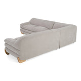 Crockett - Modern Light Grey Fabric Sectional Sofa