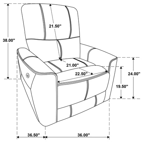 Greenfield Power Recliner - galleria furniture outlet