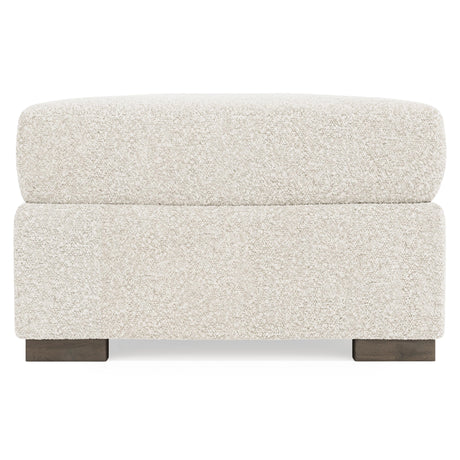 Helena Fabric Ottoman Wood Foot