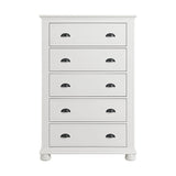 Kona 5-Drawer Chest in White