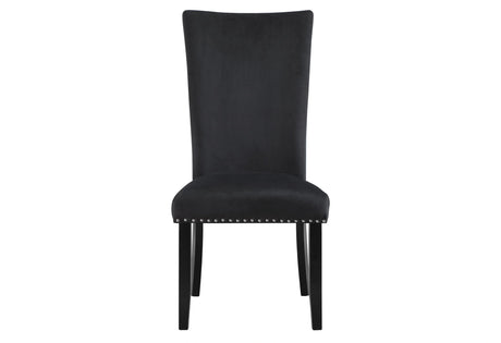 D03 Black Velvet Dining Chair