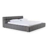 Tyree - Modern Tufted Grey Fabric Bed