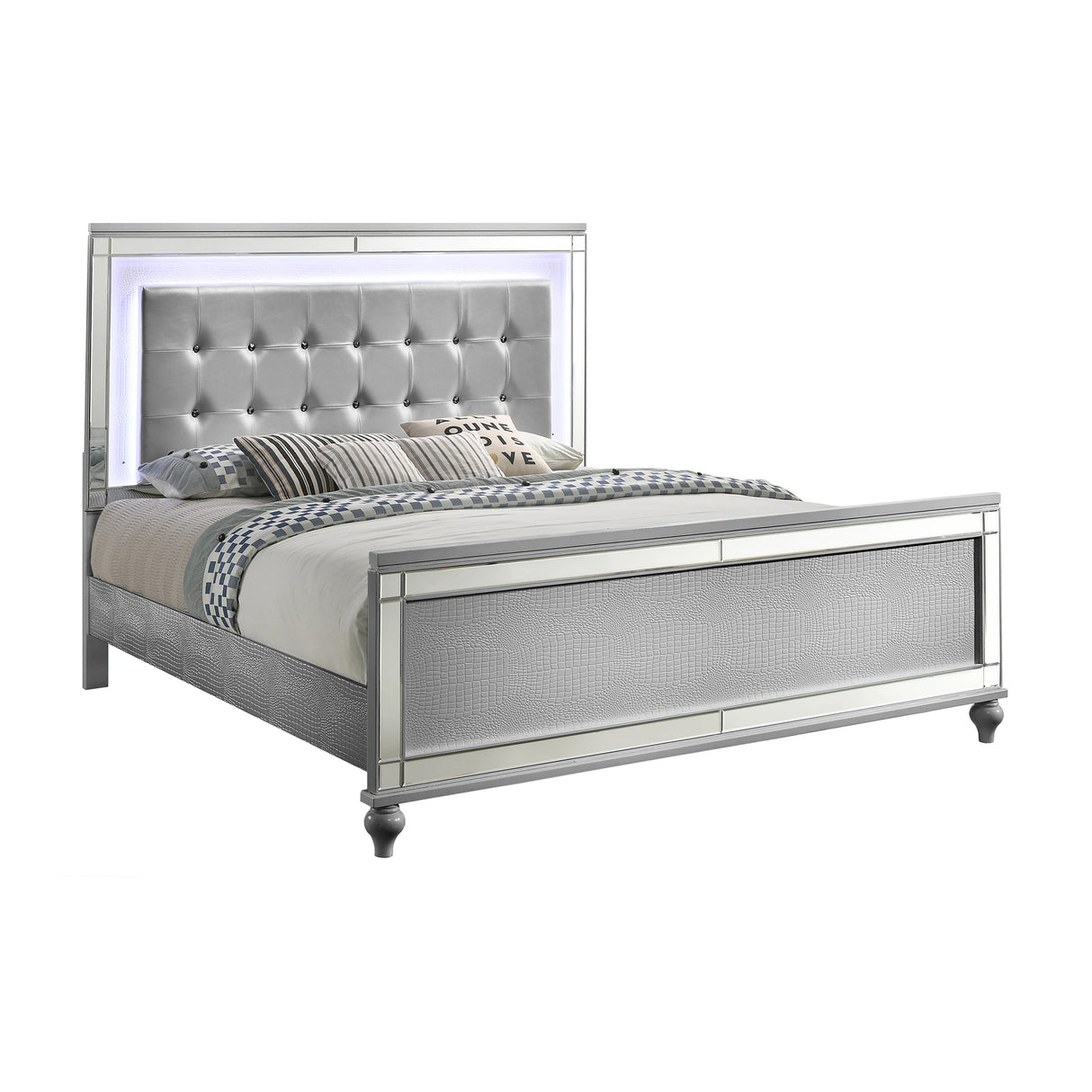 VALENTINO California King WK SIDE RAILS-SILVER