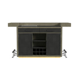 Jemma Bar Table with Light in Grey and Dark Espresso