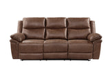 Ryland Sofa W/Dual Recliner- Brown