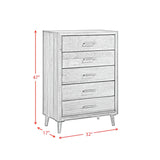 Malibu 5-Drawer Chest in Walnut