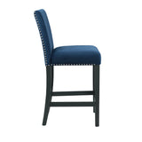 Celeste 5Pc 42" Marble Finish Counter Table & 4 Chairs-Blue