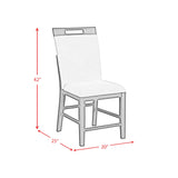 Transcend Counter Side Chair with Light Grey Fabric in Charcoal (2 Per Carton)
