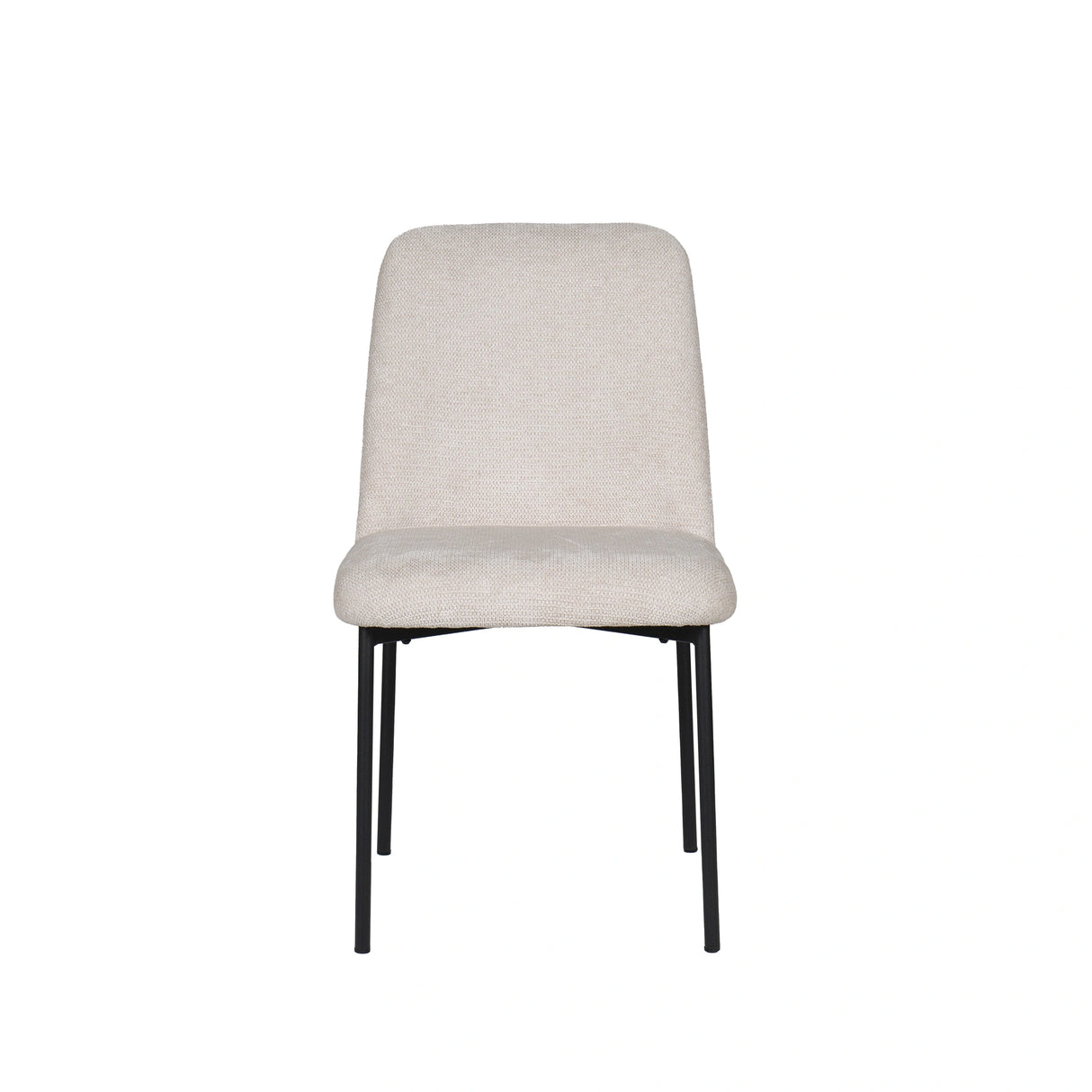 Erik Side Chair W/ Black Metal Frame -Beige (2 Per Carton)