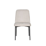 Erik Side Chair W/ Black Metal Frame -Beige (2 Per Carton)