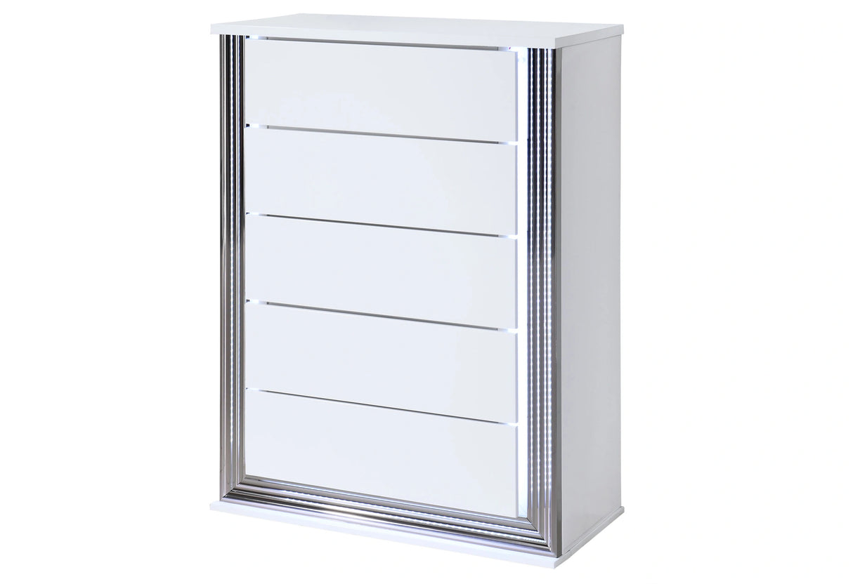 Ylime Smooth White Chest with LED