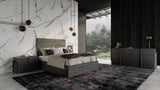 Lucia - Italian Modern Matte Grey + Elm Grey 4-Piece Bedroom Set