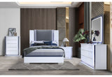 Ylime Smooth White Dresser with LED