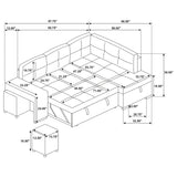 Roanne Pull-Out Sleeper Sectional Sofa