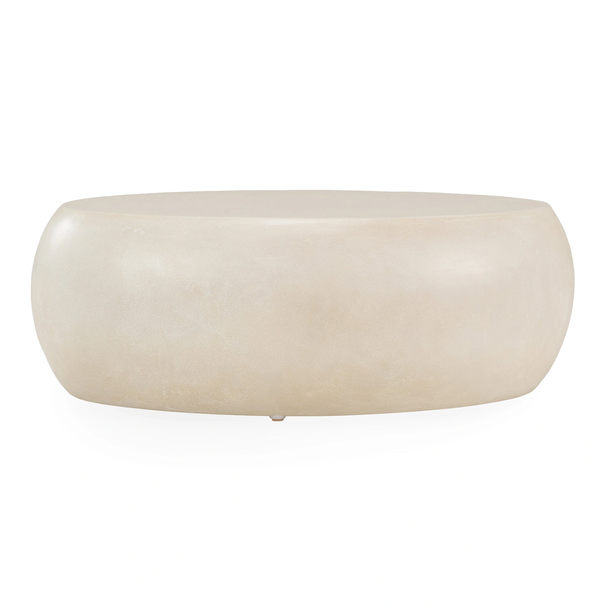 Denny - Modern Beige Fiberform Oval Coffee Table