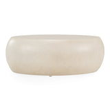 Denny - Modern Beige Fiberform Oval Coffee Table