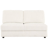 Emberson Upholstered Armless Loveseat Ivory