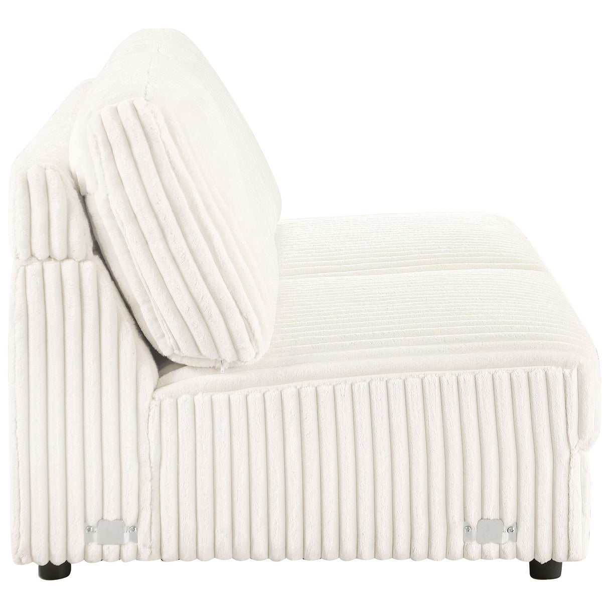 Emberson Upholstered Armless Loveseat Ivory
