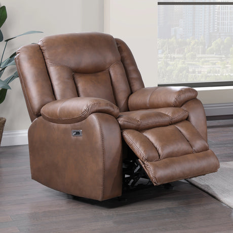 Morello Glider Recliner W/Pwr Fr- Brown
