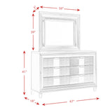Twenty Nine Dresser & Mirror Set White