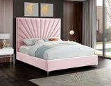 Eclipse Pink Velvet King Bed