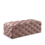 Casey Pink Velvet Ottoman/Bench