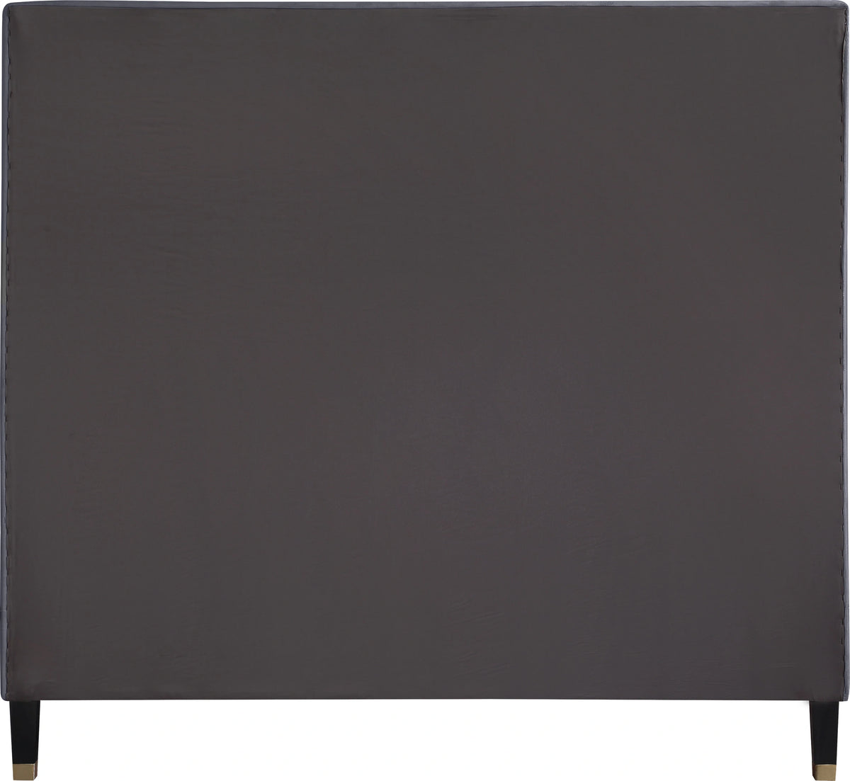 Harlie Grey Velvet King Bed