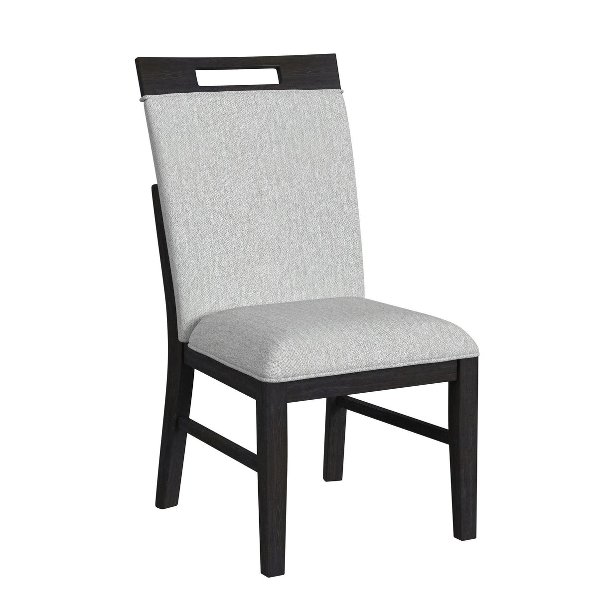 Transcend Dining Side Chair with Light Grey Fabric in Charcoal (2 Per Carton)