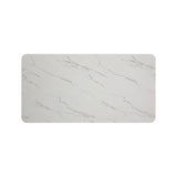 Marlene Dining Table with White Faux Marble Top in Black