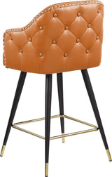 Barbosa Cognac Faux Leather Counter/Bar Stool