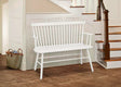 Crown Mark Furniture Jerimiah Spindleback Bench in White image