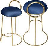 Ring Navy Velvet Counter Stool