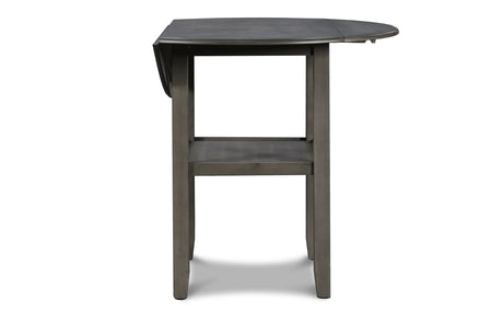 Gia 3 Pc 42" Counter Drop Leaf Table & 2 Chairs-Gray