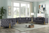 Kingdom Grey Velvet Sofa
