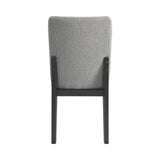 Portland Side Chair with Grey Fabric (PGY1113-4) in Black (2 Per Carton)