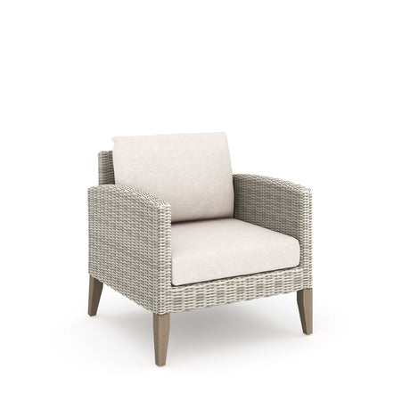 Carezza 5 Pc Set - Sofa, 2 Club Chairs, 2 Stools- Taupe