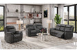 U8517 Grey Reclining Sofa/Console Reclining Loveseat