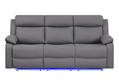 U6026 Pu 72A Reclining Sofa with LED